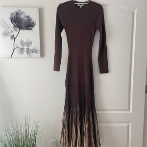 Thirty-Way Chic Ombre Long Sleeve Dress